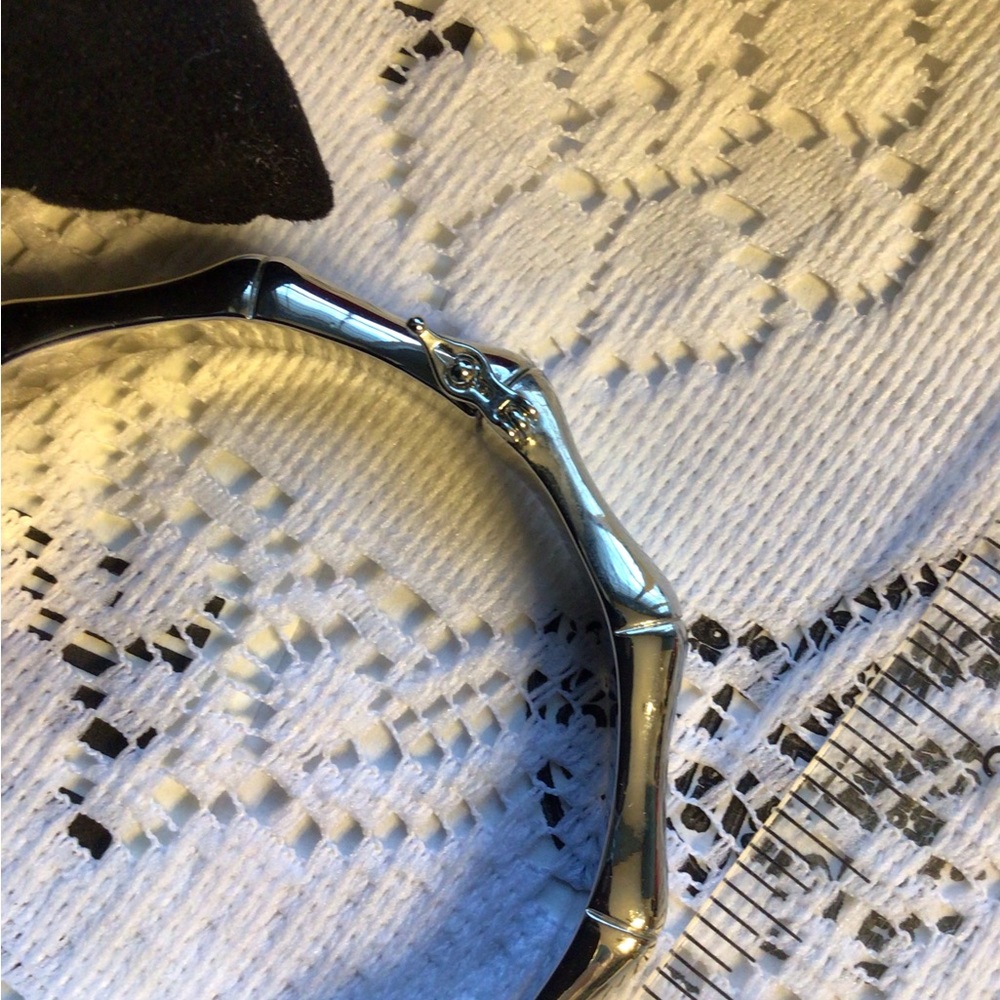 Rustic Cuff Silver Bangle Bracelet - image 7